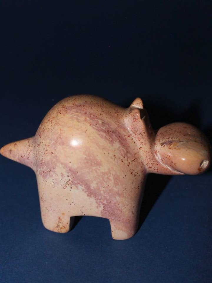 Funny Hippo medium natural - soapstone for wholesale by polanski speckstein