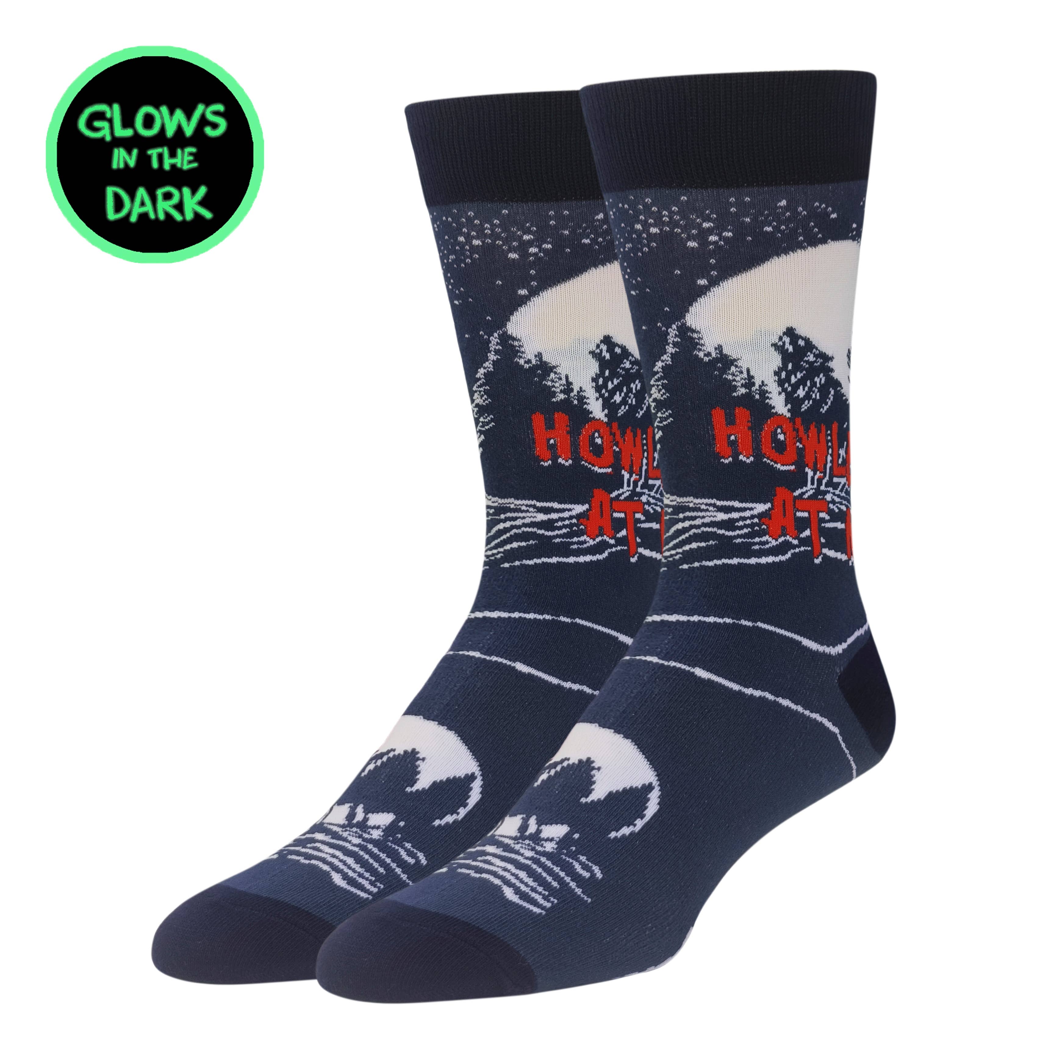 Oooh Yeah/Sock It Up/Oooh Geez Slippers – wholesale Socks – Men's – Howler | Men's Wolf Glow In the Dark Crew Socks0