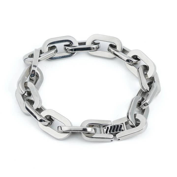 Bracciale in acciaio a catena pesante BR-220 per la vendita all'ingrosso da parte di Fabric of the Universe