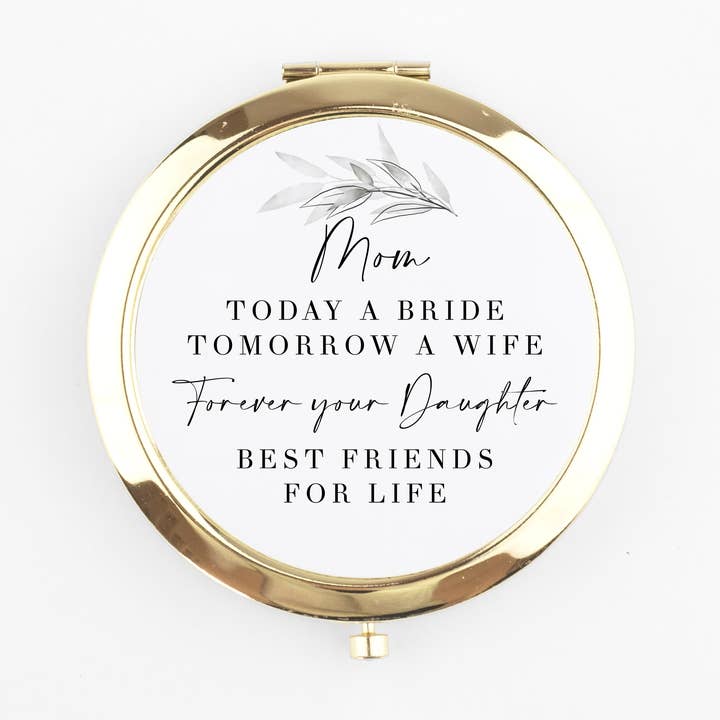 Kompaktes Spiegel-Etui in Roségold, Gold, Schwarz oder Silber für den Großhandel von Little England Gifts