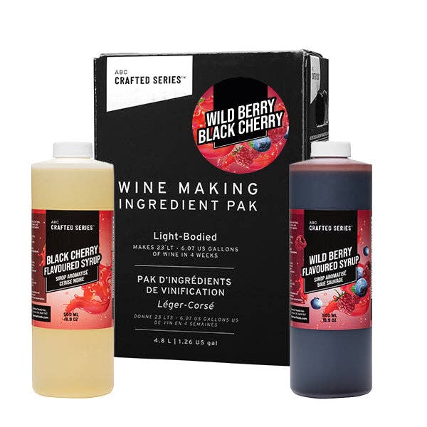 Wijnbereidingskit met wilde bessen en zwarte kersen en rood fruit (5,3 l | 1,4 gal) voor wholesale door ABC Crafted Series