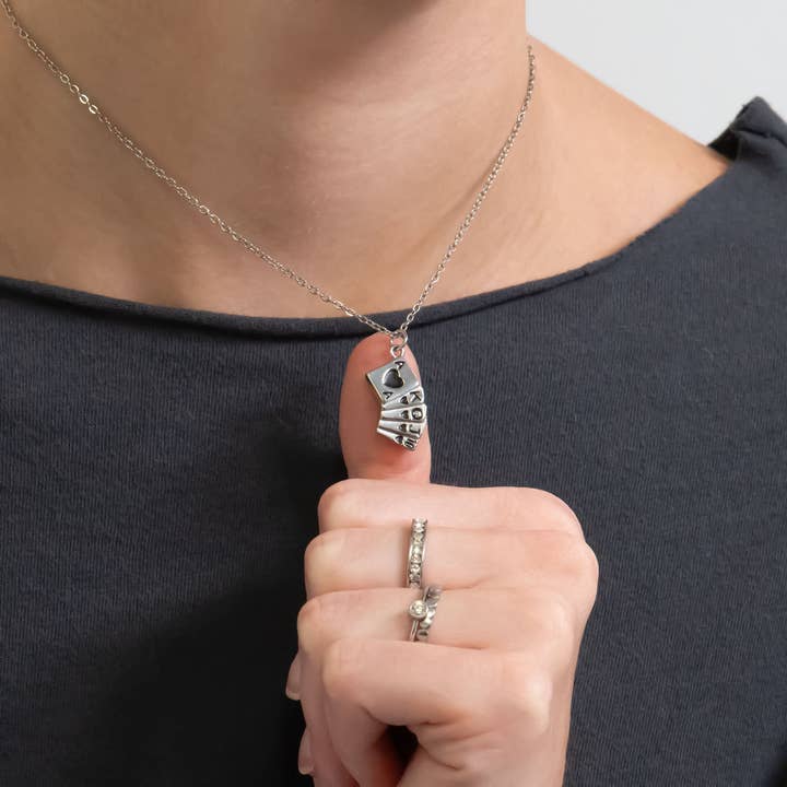 WJW - Wholesale Individual Charm/Pendant - 18K Gold PVD Stainless Steel Playing Cards Charm3