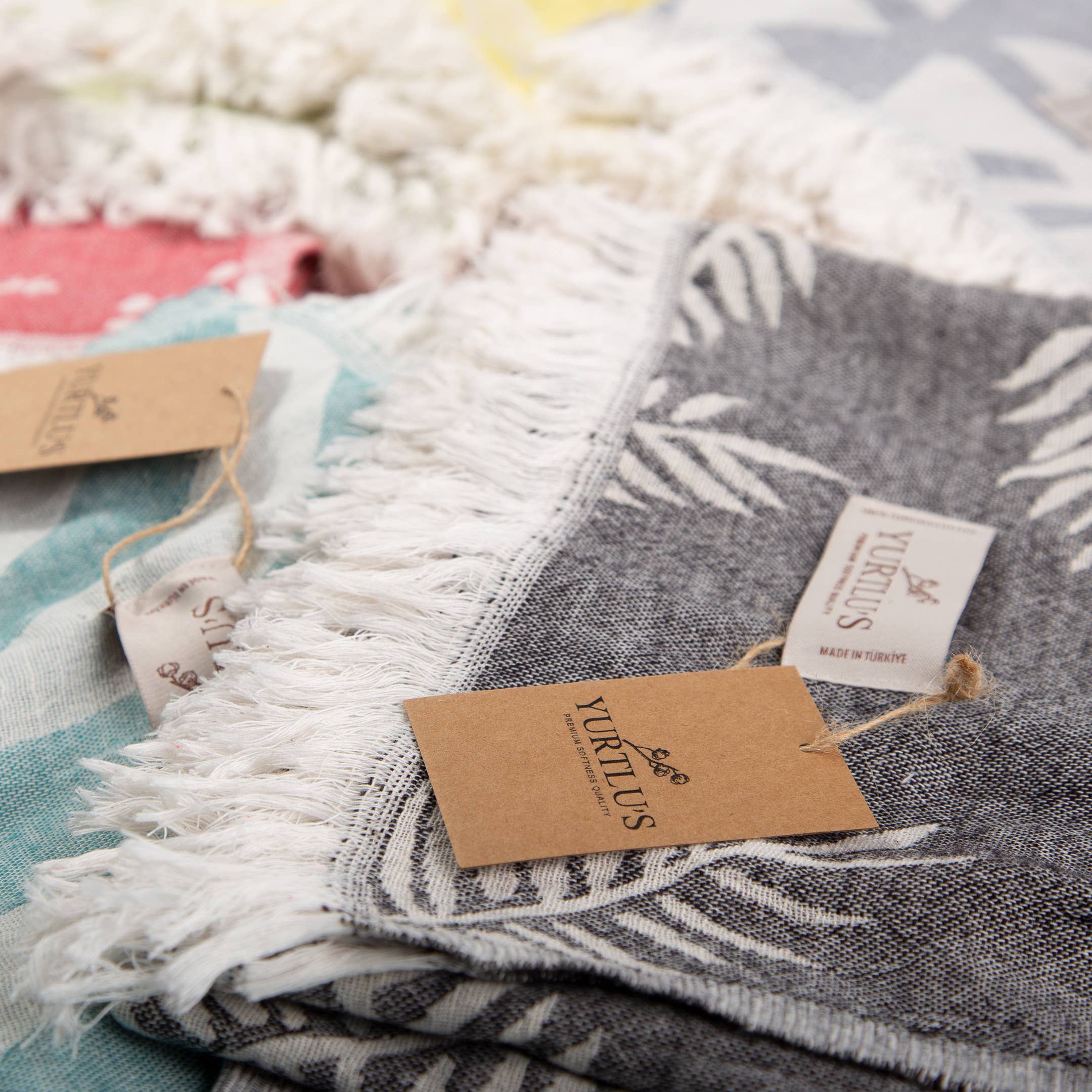 YURTLUS - Wholesale Strandlaken - YURTLU'S Harmony Series 38"x72" Turkse handdoek, sterk absorberend, voorgewassen - nieuw blauw3