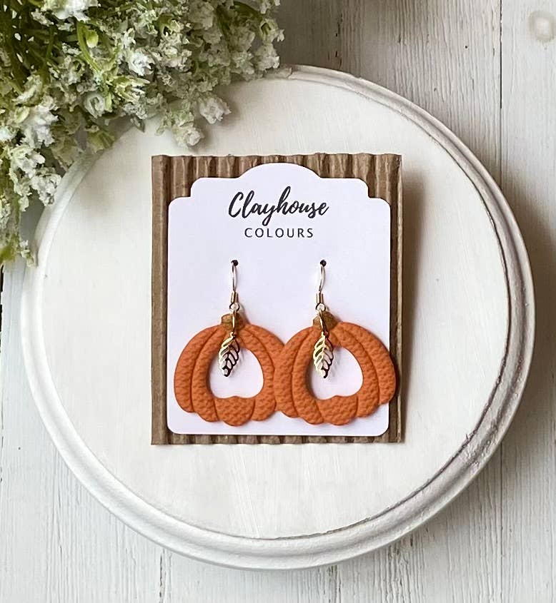 Clayhouse Colours - Wholesale Dangle Earrings - Pumpkin Earrings 0
