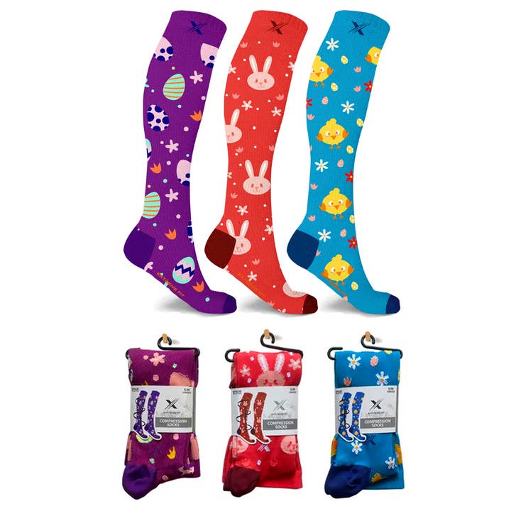 EASTER SOCKS - 3 ASST STYLES for wholesale by The American Gift Company (TAGCO)