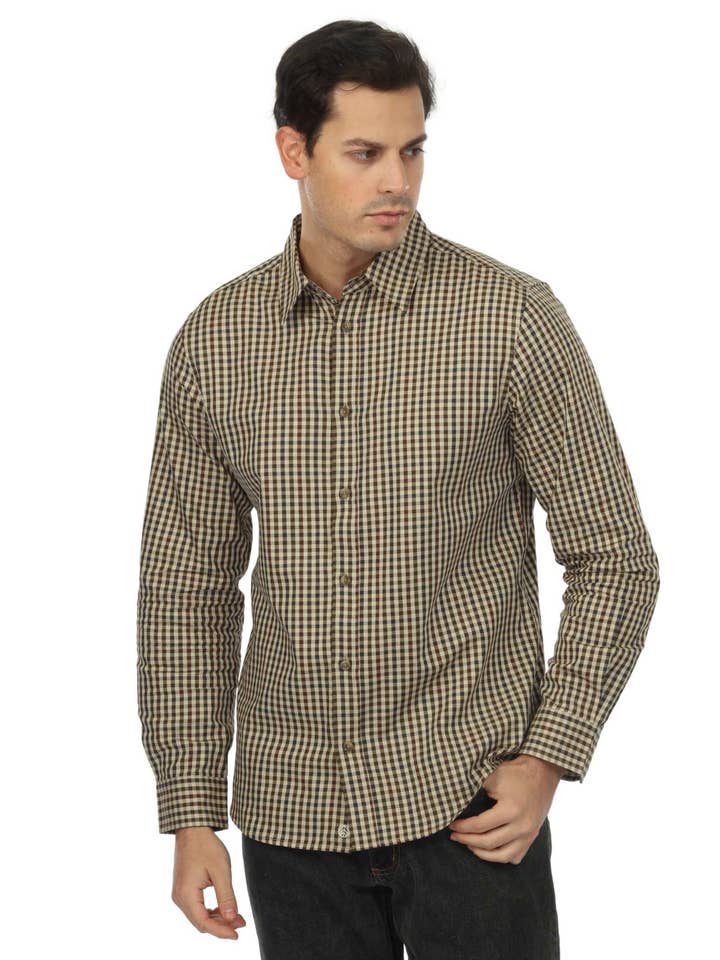 Chemise boutonnée à carreaux Mammoth Woods pour la vente par Vustra