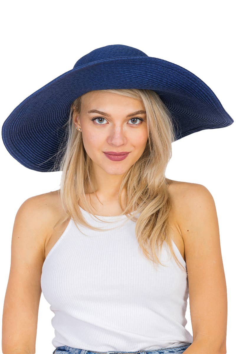 Cap Zone - Wholesale Straw Hat - Women's - Wire Brim Straw Beach Sun Hat33