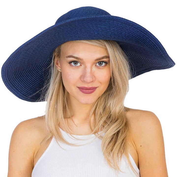 Cap Zone - Wholesale Straw Hat - Women's - Wire Brim Straw Beach Sun Hat33