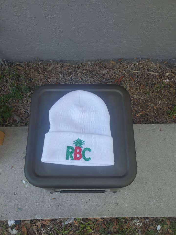 Red Spanish Beanie(White) for wholesale by Ripe Brand Clothing/Royal Blossom Company