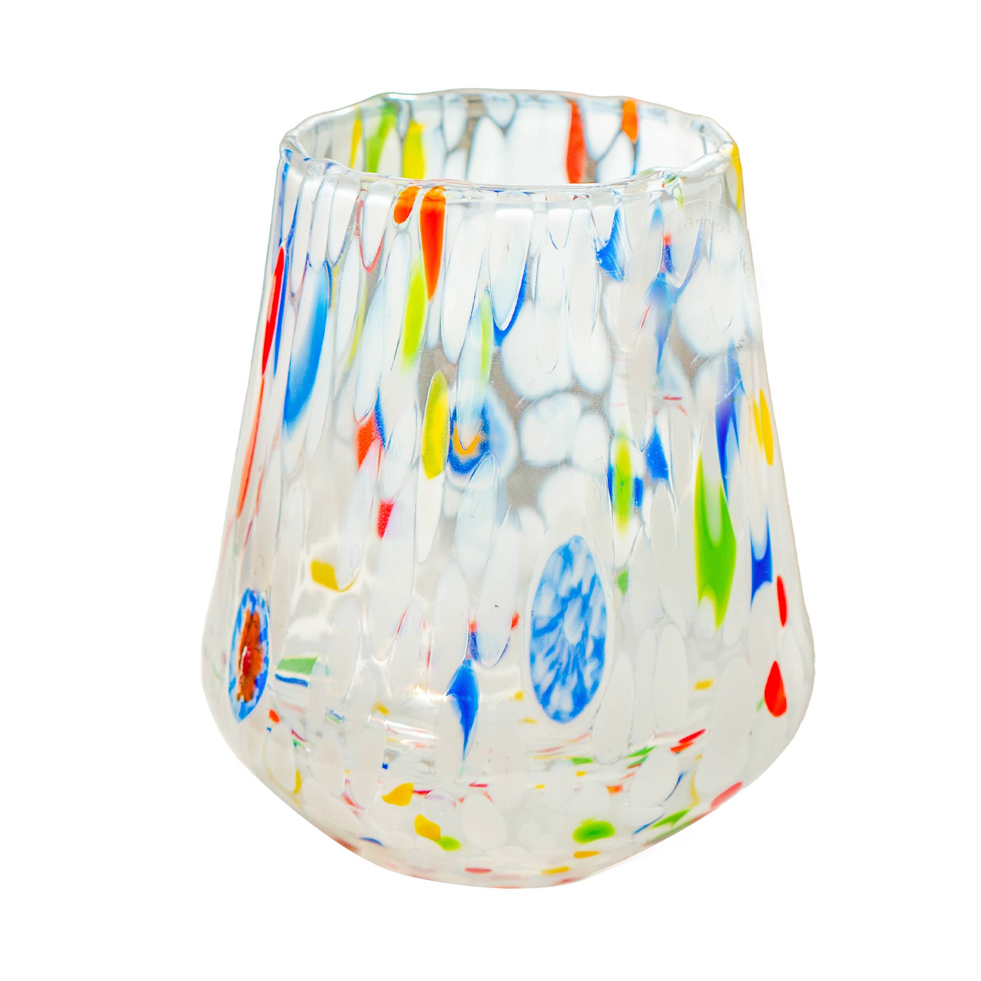 Murano Dream - Wholesale Drinkglas/beker - Set van 6 Murano glazen MD085 in verschillende kleuren0