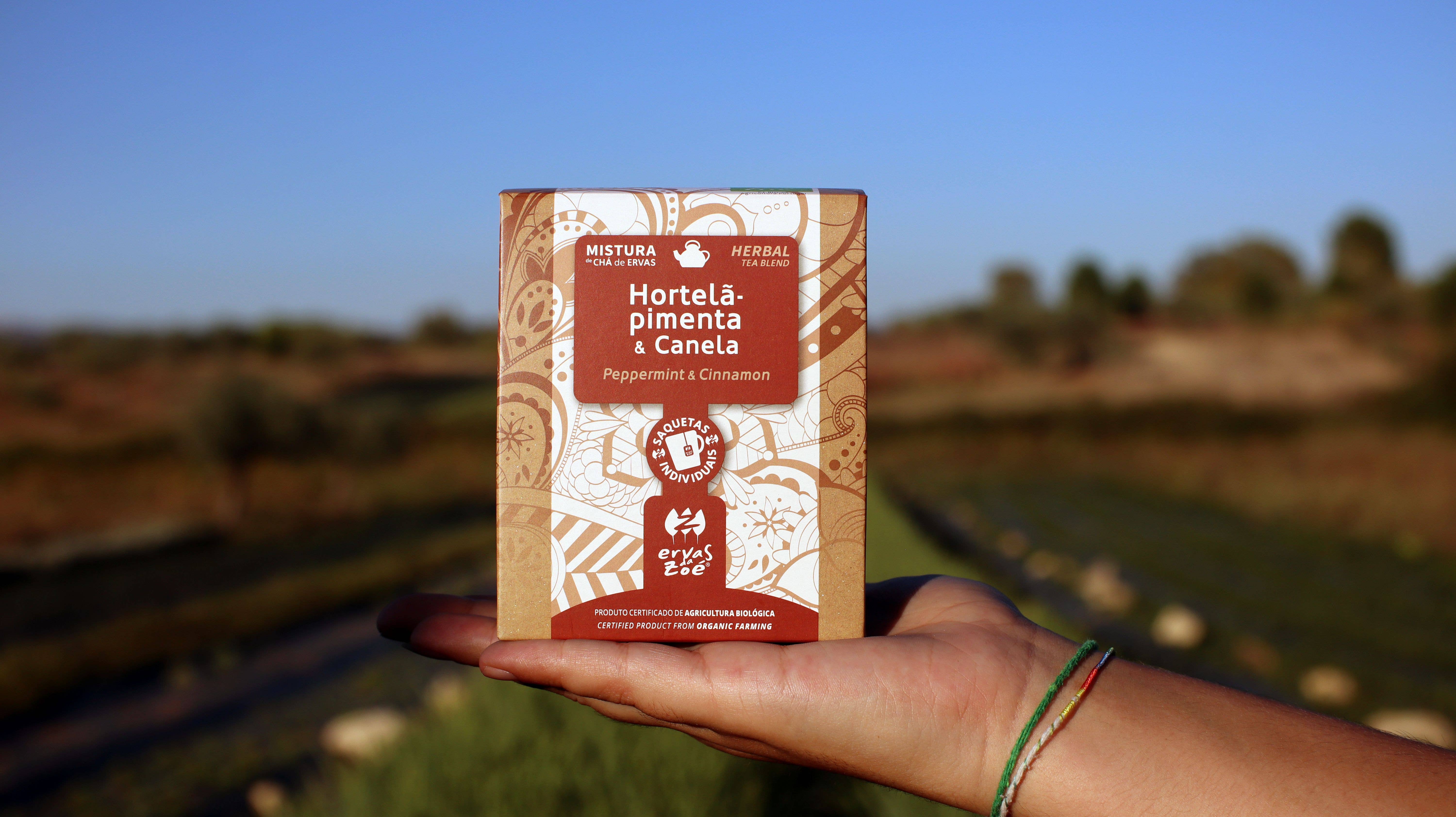 Ervas da Zoé - Venta al por mayor Tés saludables/desintoxicantes - Mezcla de té orgánico “Menta + Canela” (12 saquitos individuales)0