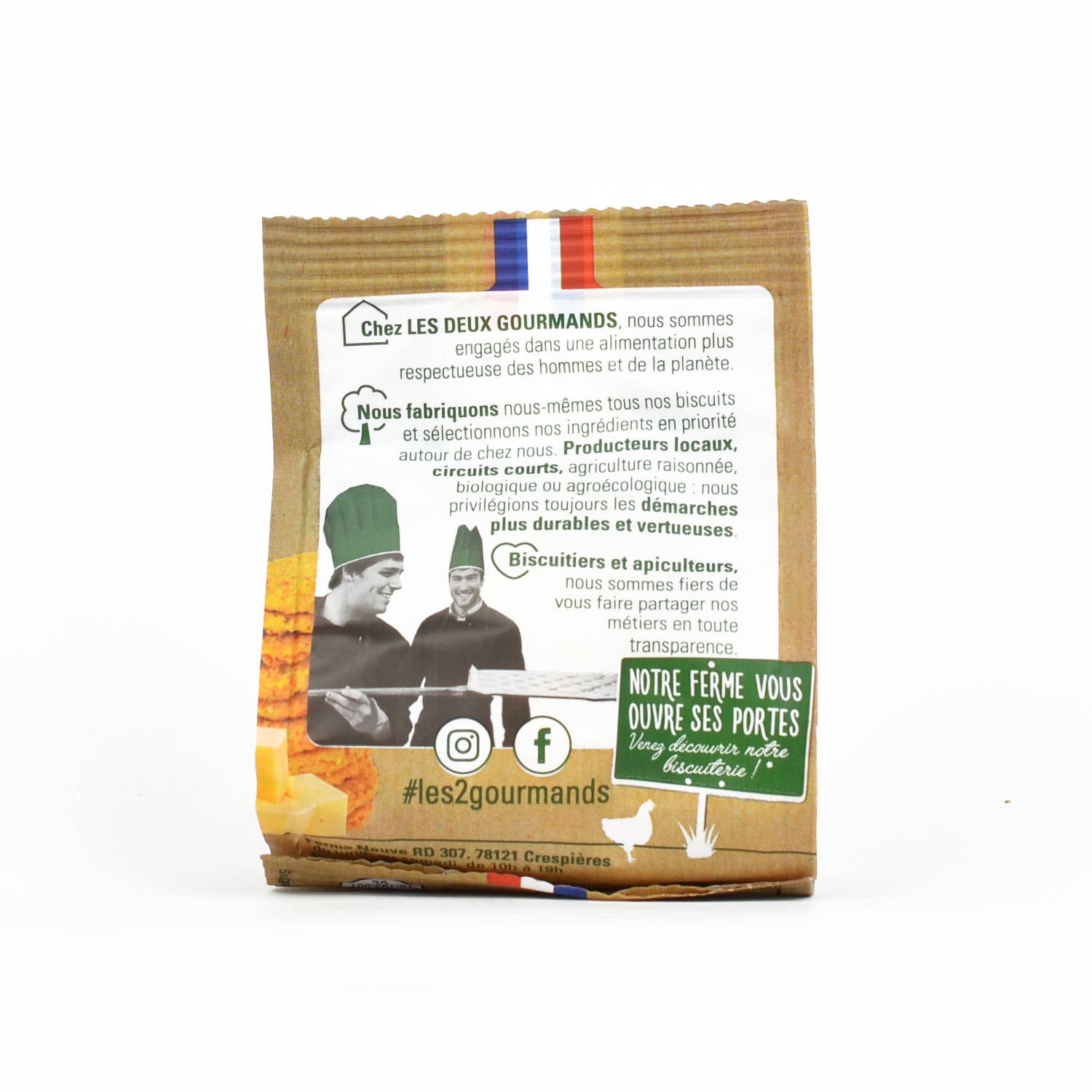 LES DEUX GOURMANDS - Wholesale Crackers - Comte AOP cookies — 35g bag3