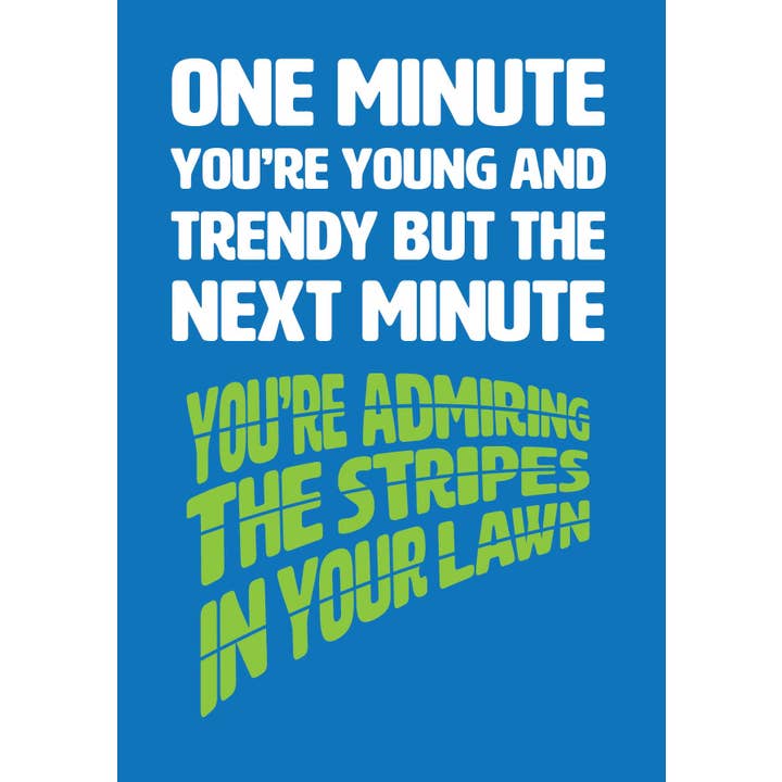 VERSED AID – wholesale Birthday card – Lawn stripes | Funny birthday / any occasion card for him1