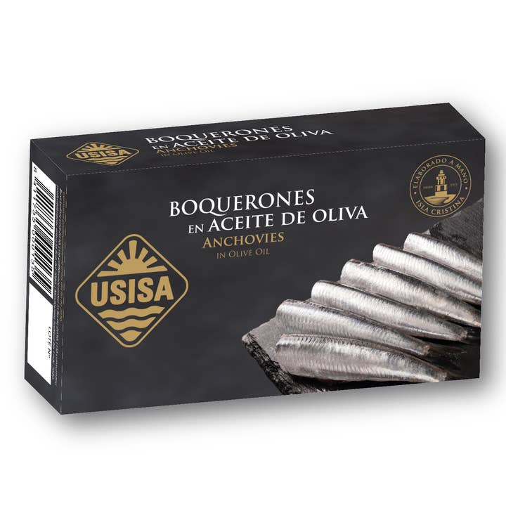 Unión Salazonera Isleña - Wholesale Tinned Fish - USISA - ANCHOVIES IN OLIVE OIL 80G1