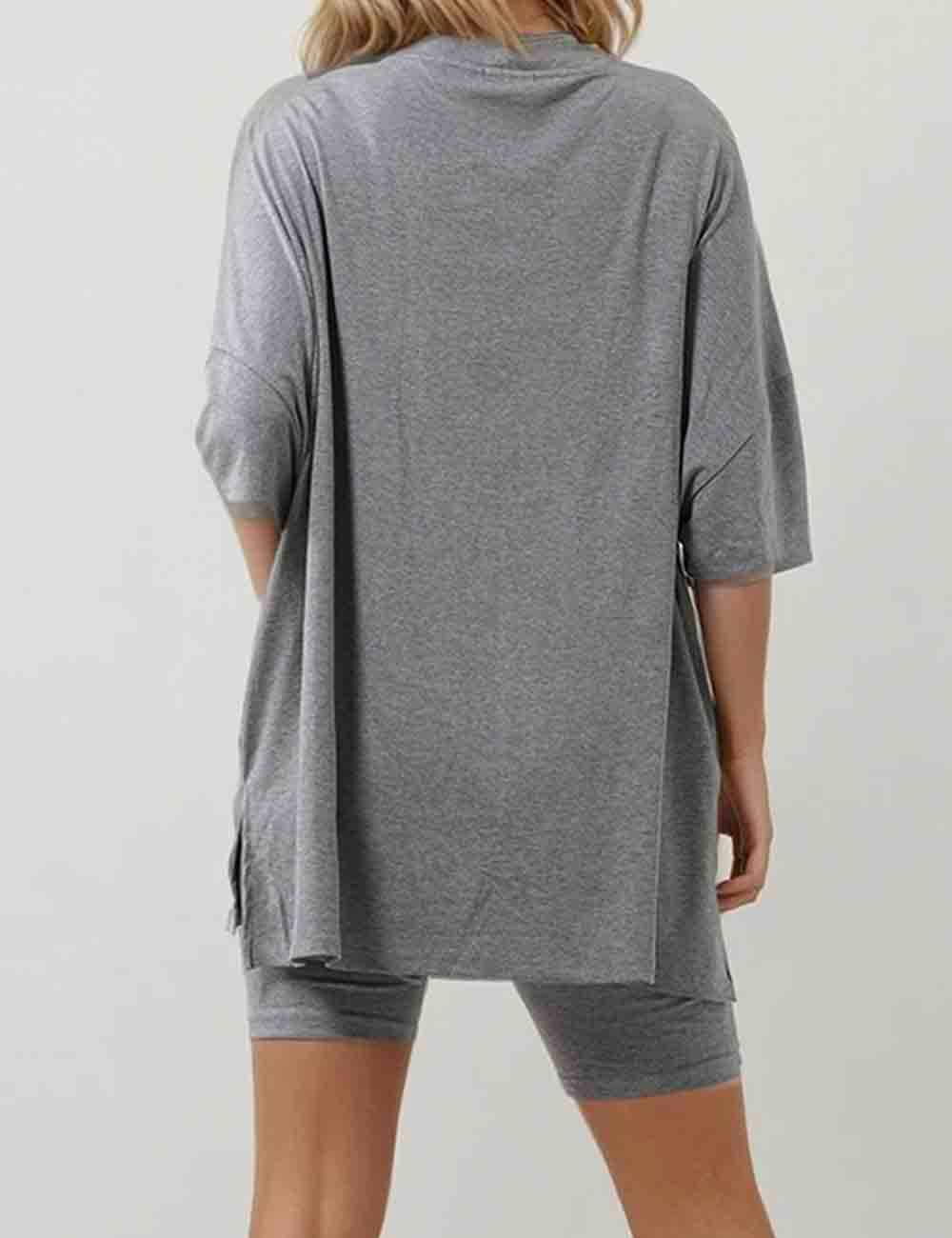 Sweetkama - Wholesale Lounge Set - Women's - Ladies Loose Top and Shorts 2PCS Casual Tee Set SKST2312924