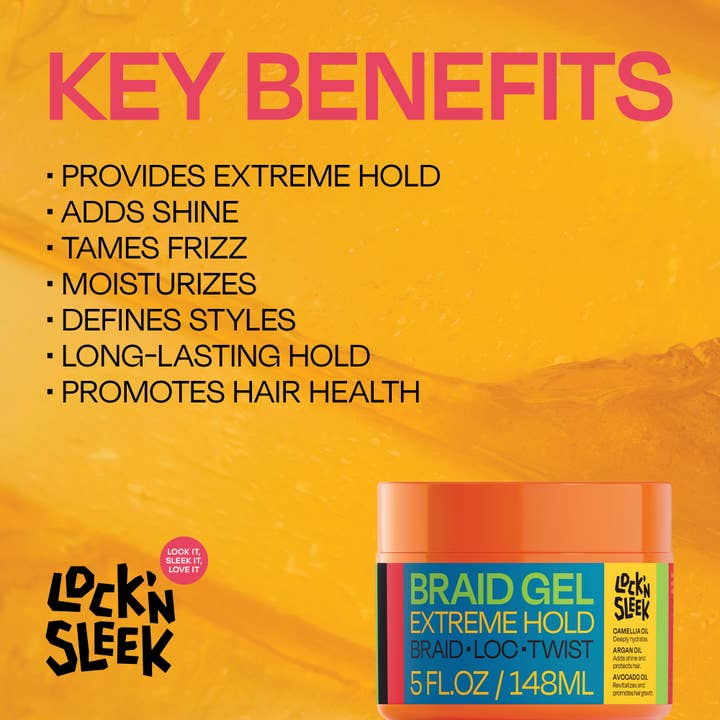 Lock'N Sleek - Wholesale Hair Styling Gel/Mousse - Braid Gel Extreme Hold5