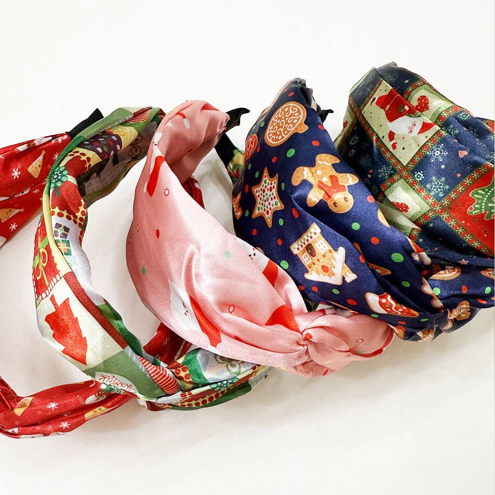 MIX COLOR Christmas Theme Satin Headband for wholesale on Faire3