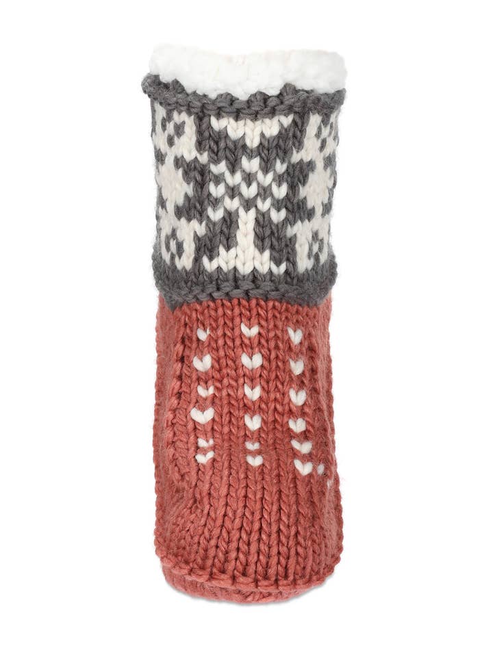 Infinity Classics International Inc. - Wholesale Socks - Women's - Snowflake Border Recycled Knit Sherpa Lined Lounge Sock6