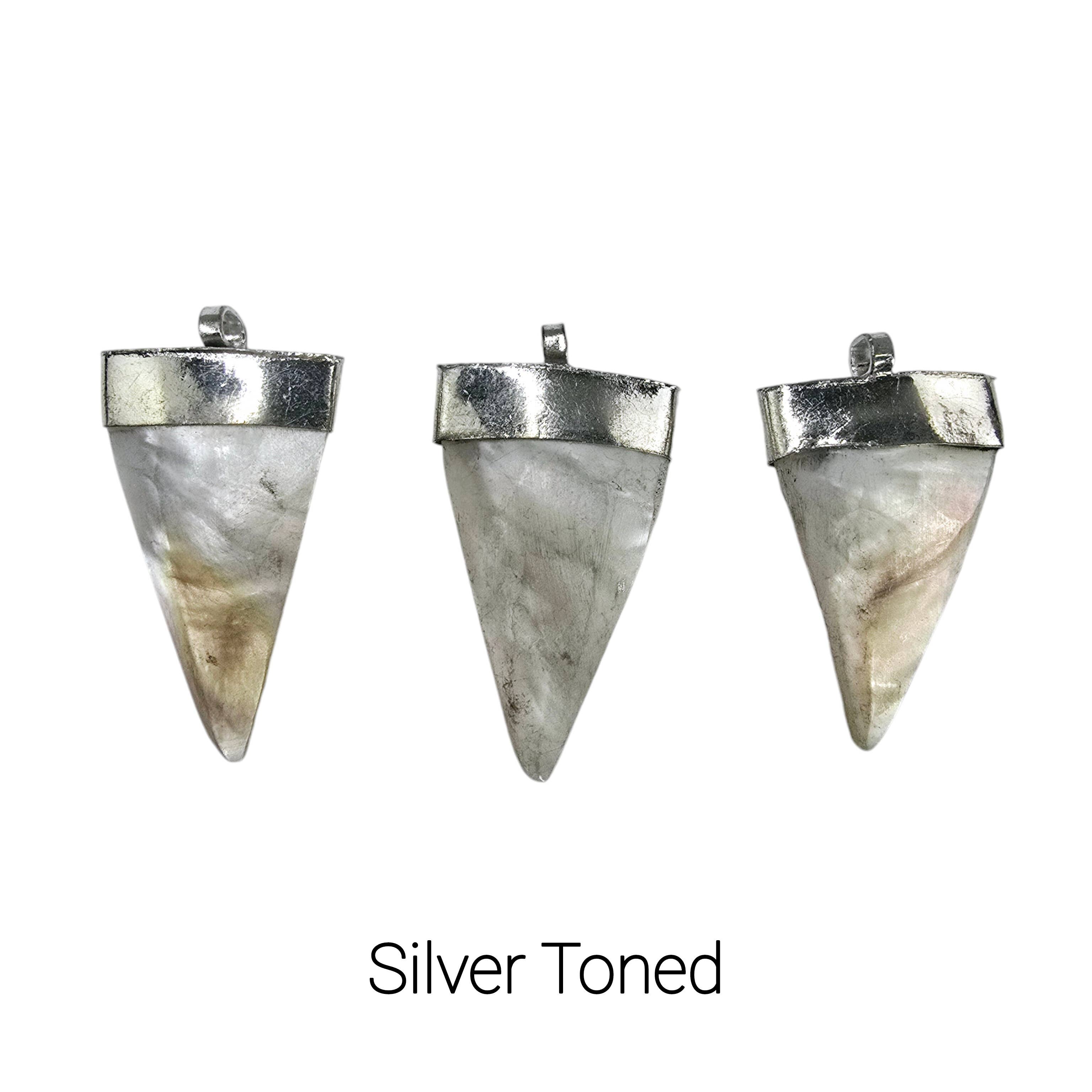 Jewelers Paradise - Wholesale Individual Charm/Pendant - Mother of Pearl Spike Pendant - You Choose Finish1