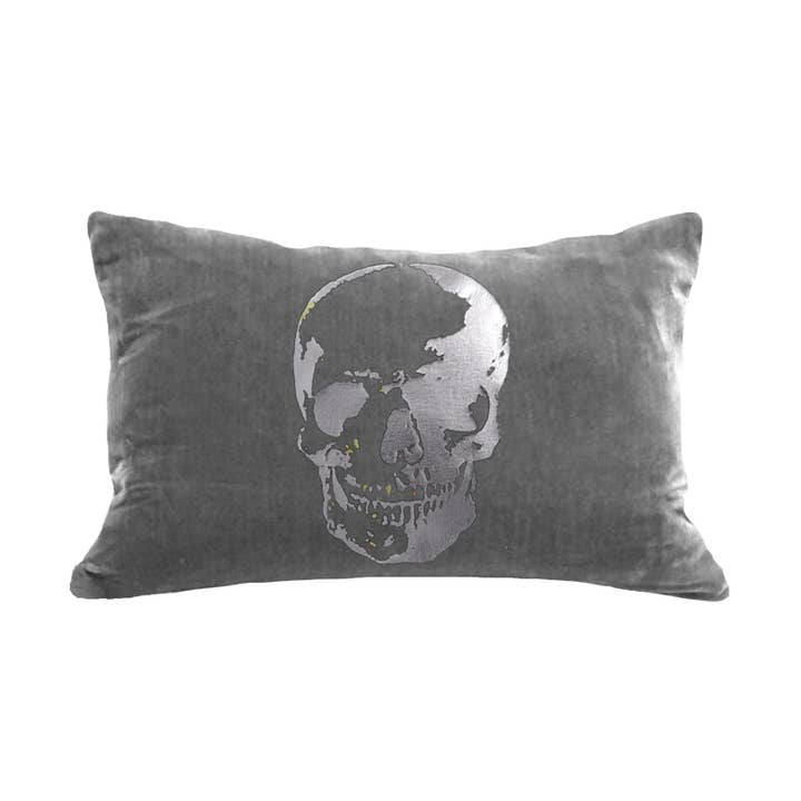 12" x 18" Skull Pillow for wholesale by IGE