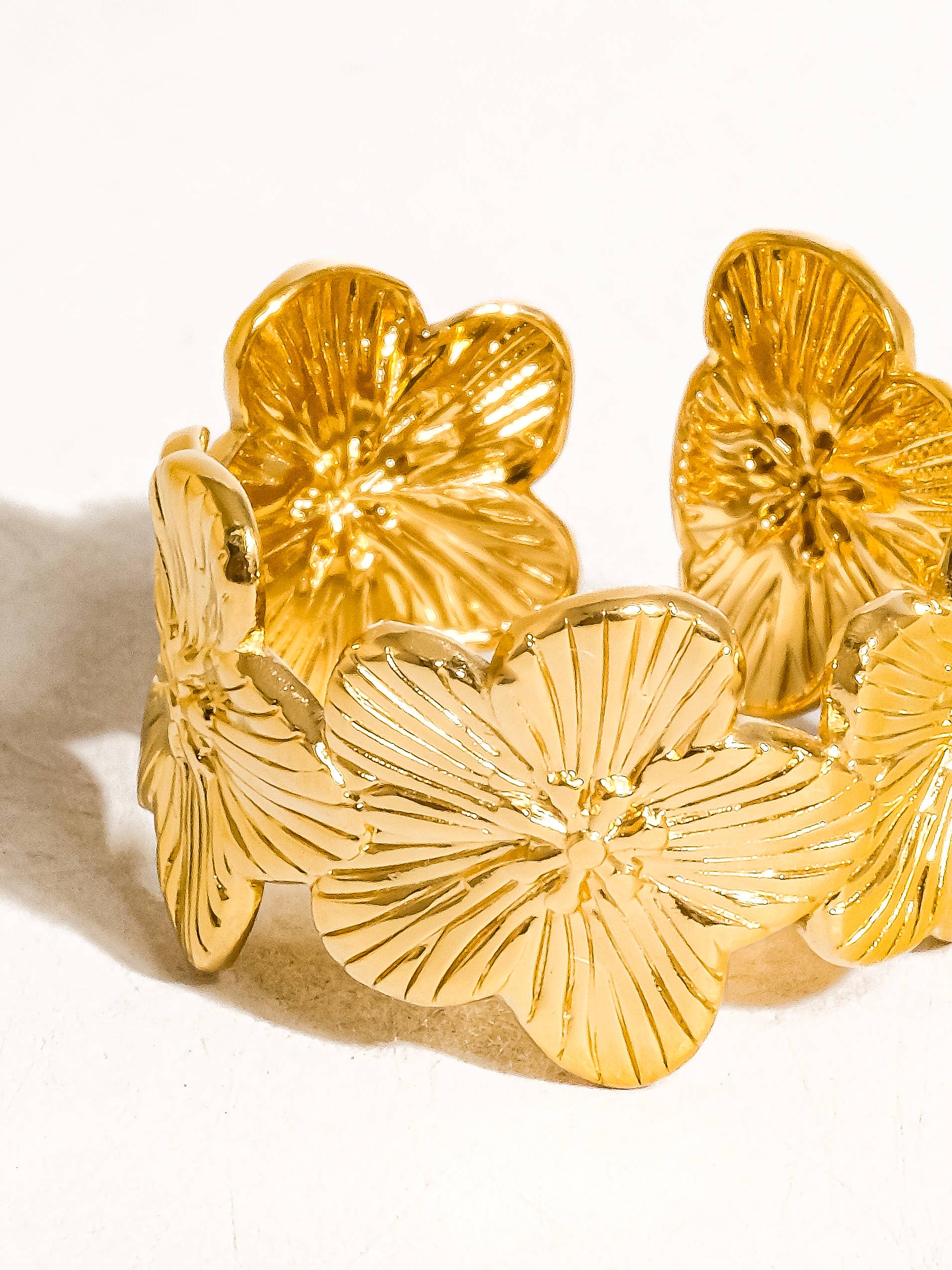 Josée 18K Gold Non-Tarnish Flower Ring for wholesale on Faire2