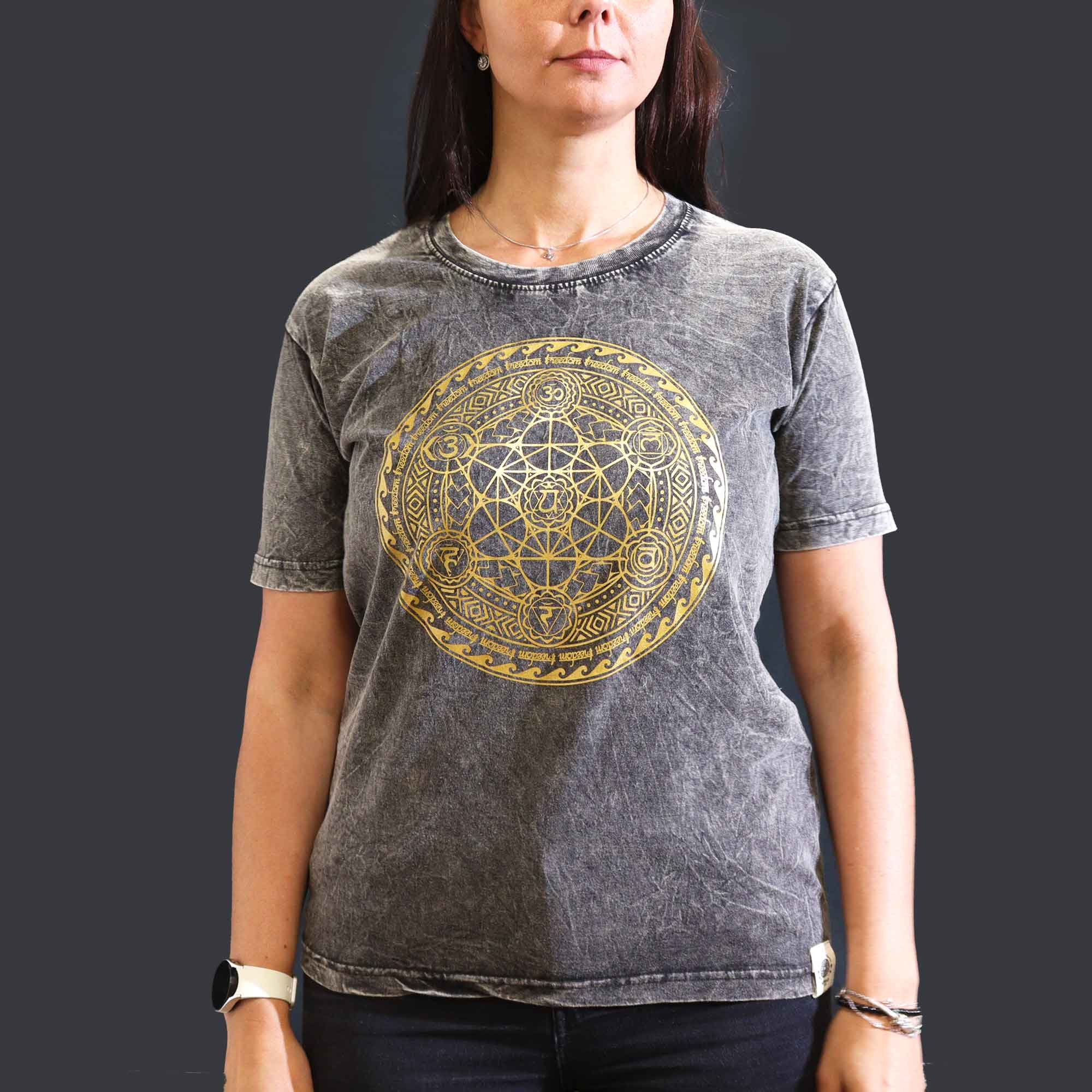 AWGifts Europe - Wholesale Screen Printed T-Shirt - Women's - Wholesale Stonewashed Nomad Sari T-Shirts31