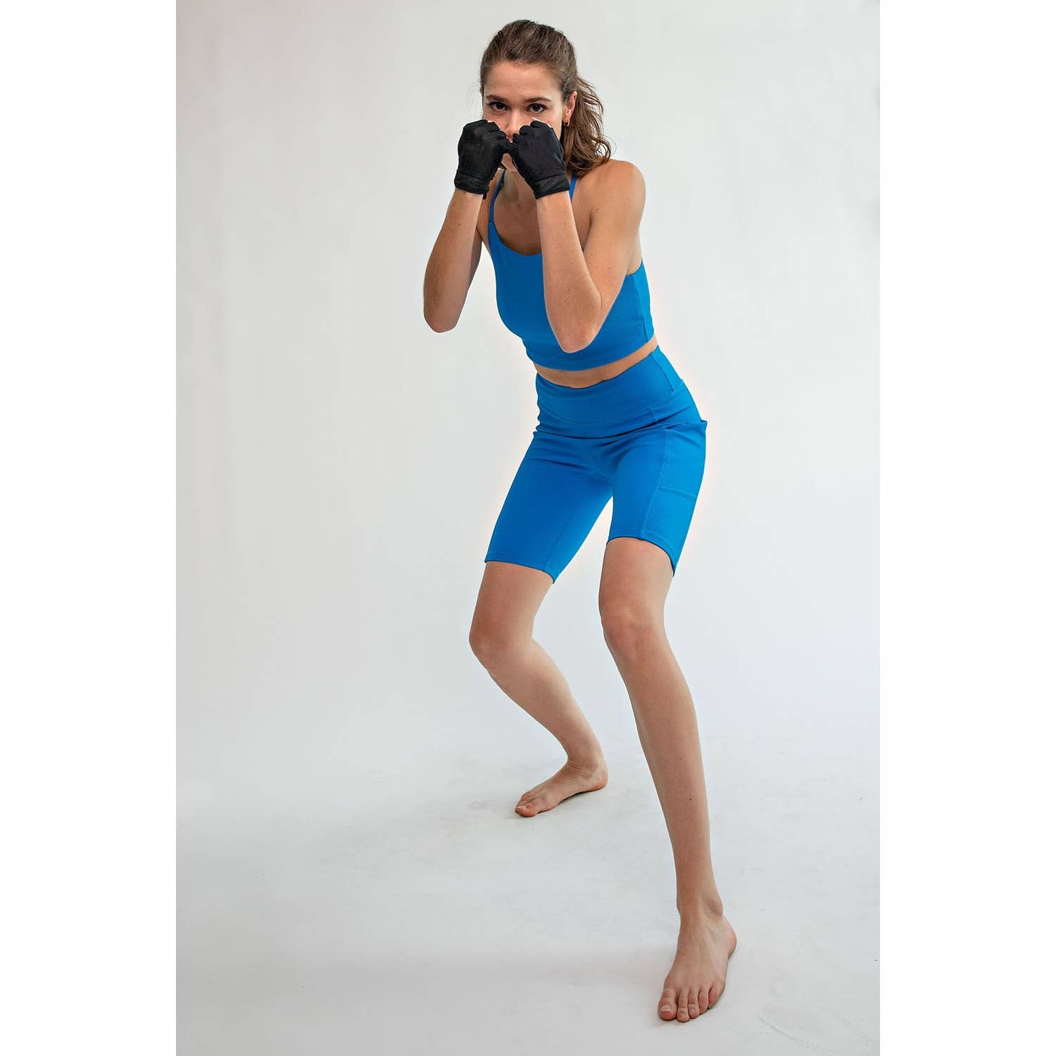 Rae Mode - Wholesale Athletic Shorts - Women's - NYLON RIB BIKER PANTS WITH SIDE POCKETS28