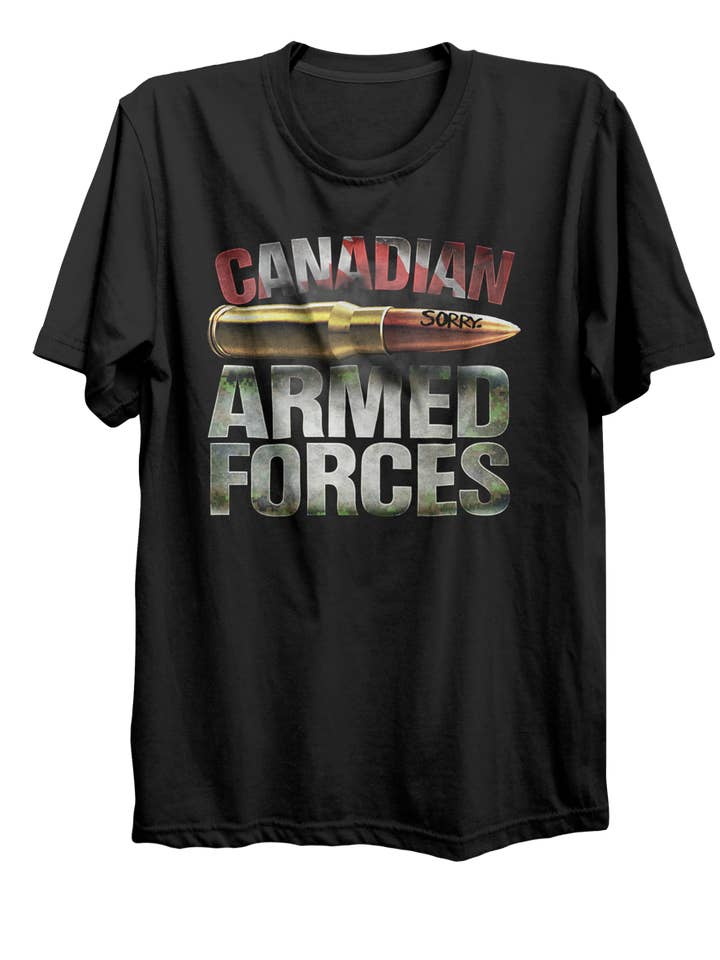 „Sorry“ -T-Shirt der Streitkräfte für den Großhandel von Canada for Victory