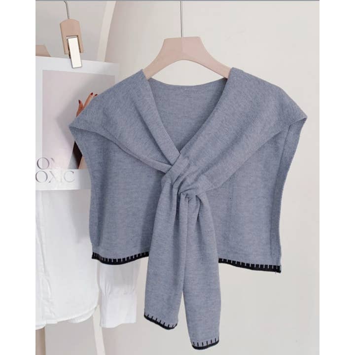 JC Sunny Fashion - Wholesale Capelet - Women's - Stylish Mini Shoulder Cover with Cross-Front Scarf 2