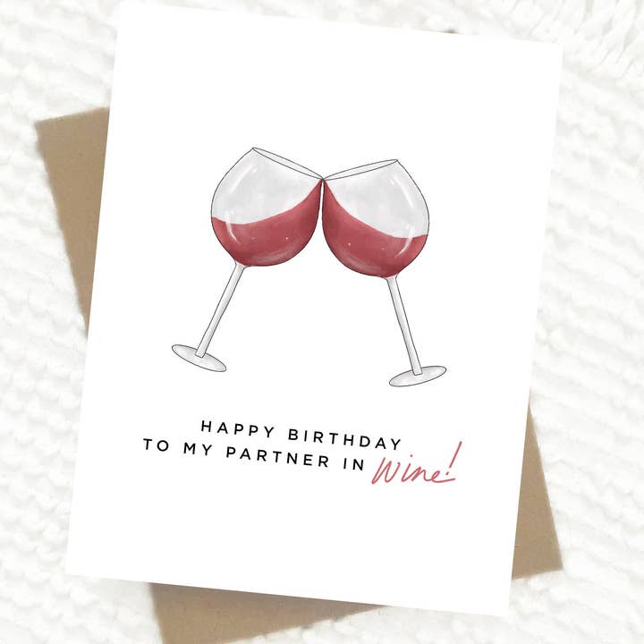 Maddon and Co - Wholesale Birthday Card - Happy Birthday Wine Card