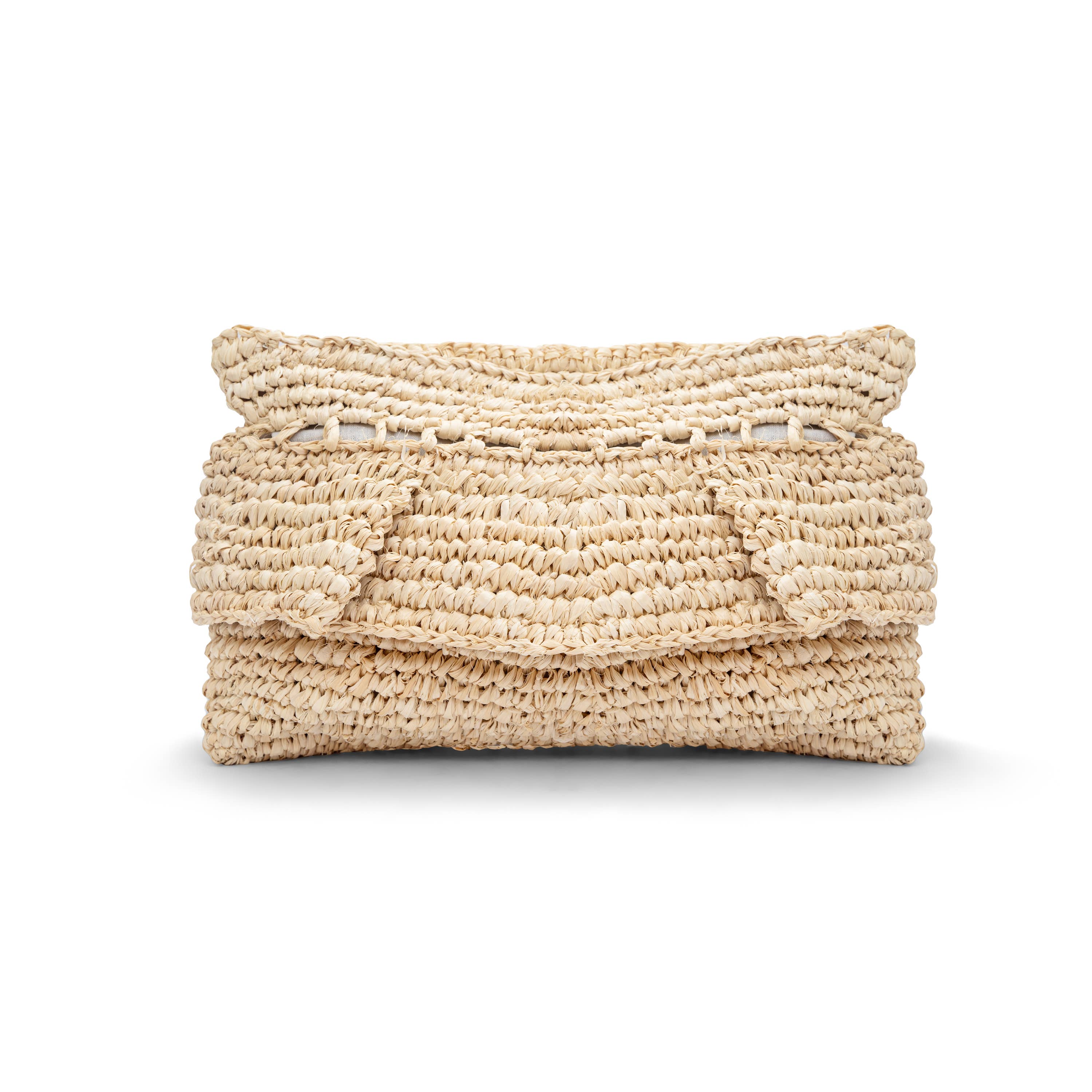 The Artisan and Company - Wholesale Clutch Bag - Women's - Ruffle Mini Raffia Clutch0