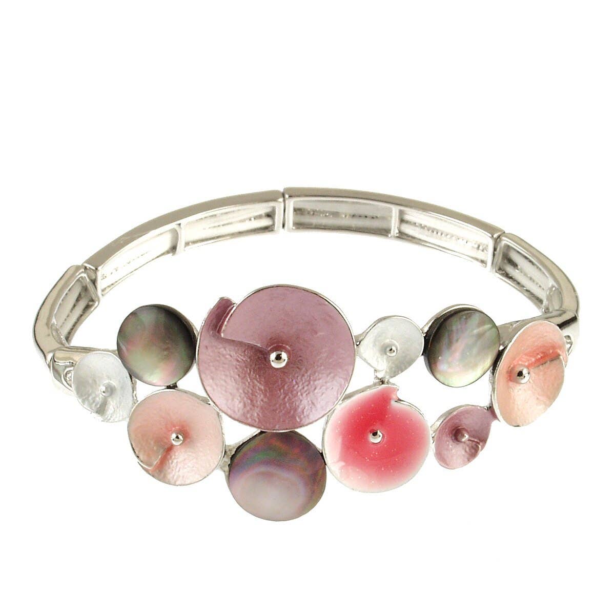 Origin Jewelry - Wholesale Bangle Bracelet - Glittering Lilypad Bracelet / Shimmering Floral Bracelet2