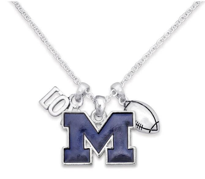 OBX Prep - Wholesale Pendant/Charm Necklace - Collegiate Officially Licensed Charm Necklace - Va Tech, Mic2