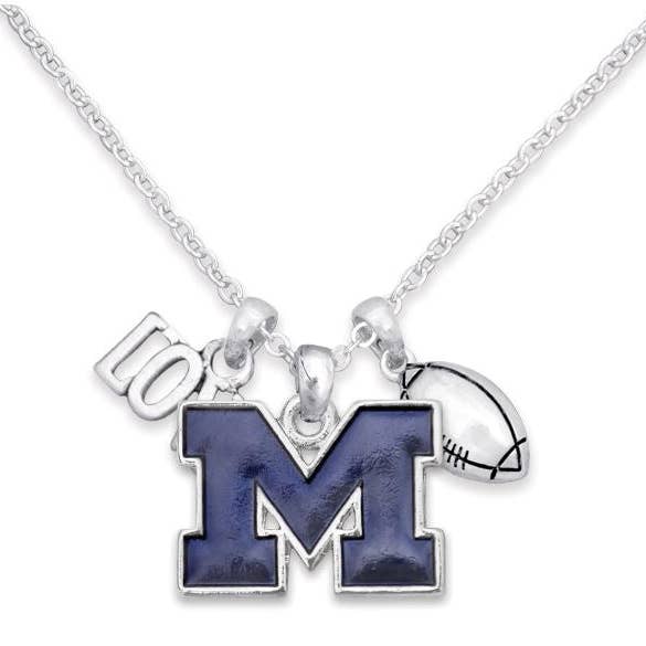OBX Prep - Wholesale Pendant/charm necklace - Collegiate Officially Licensed Charm Necklace - Va Tech, Mic2