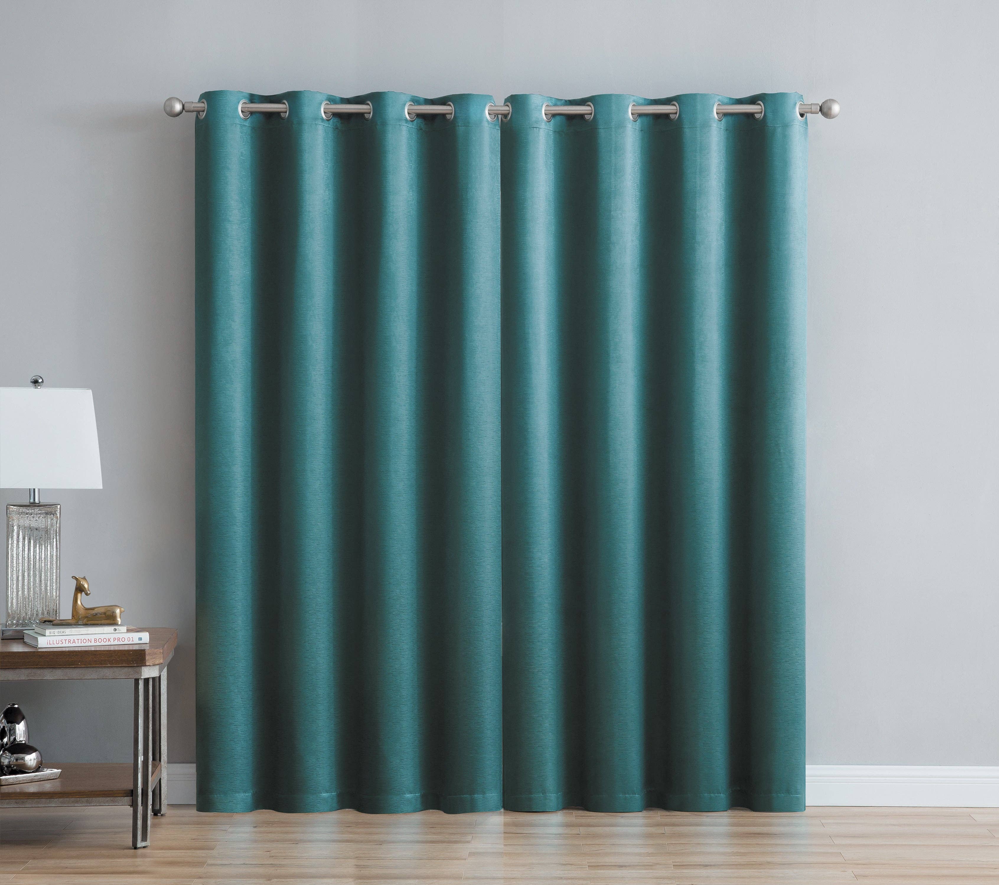 Linen Mart – wholesale Curtain – Abstract Grommet Top Thermal Insulated Blackout Window Curta12