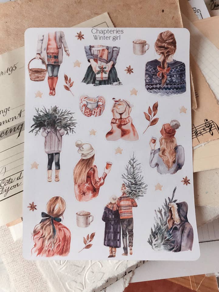 Winter Girls Sticker sheet for wholesale by Chapteries