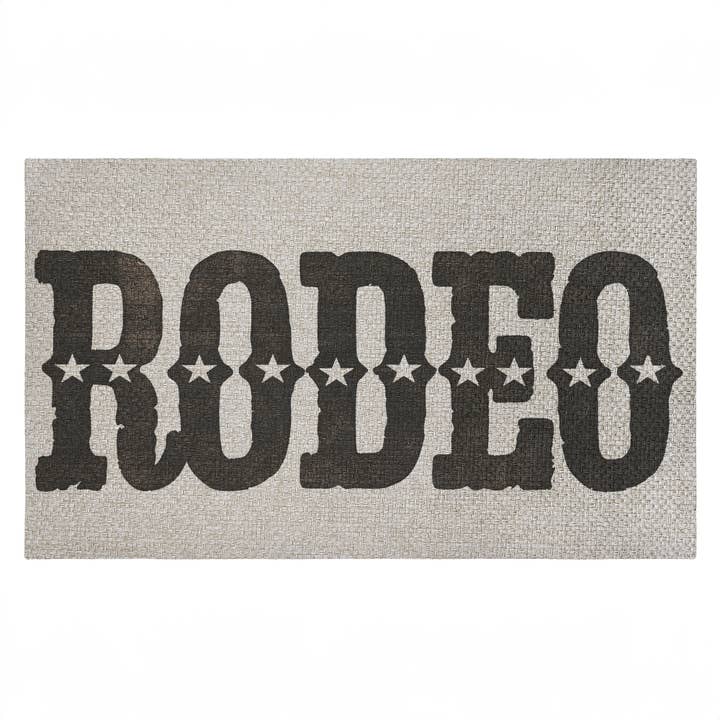 Stupell Industries - Wholesale Door Mat - Rodeo with Western Stars Sisal Door Mat, 18x30