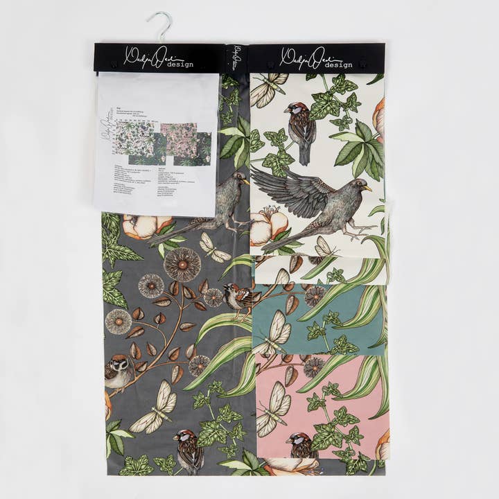 Nadja Wedin design - Wholesale Retailer Sample - Home Decor - Fabric sample hanger: pattern Ivy