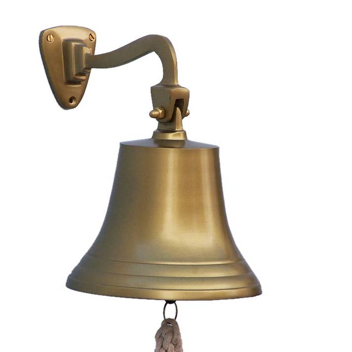 Campana da appendere in ottone anticato 22,9 cm per la vendita all'ingrosso da parte di Hampton Nautical