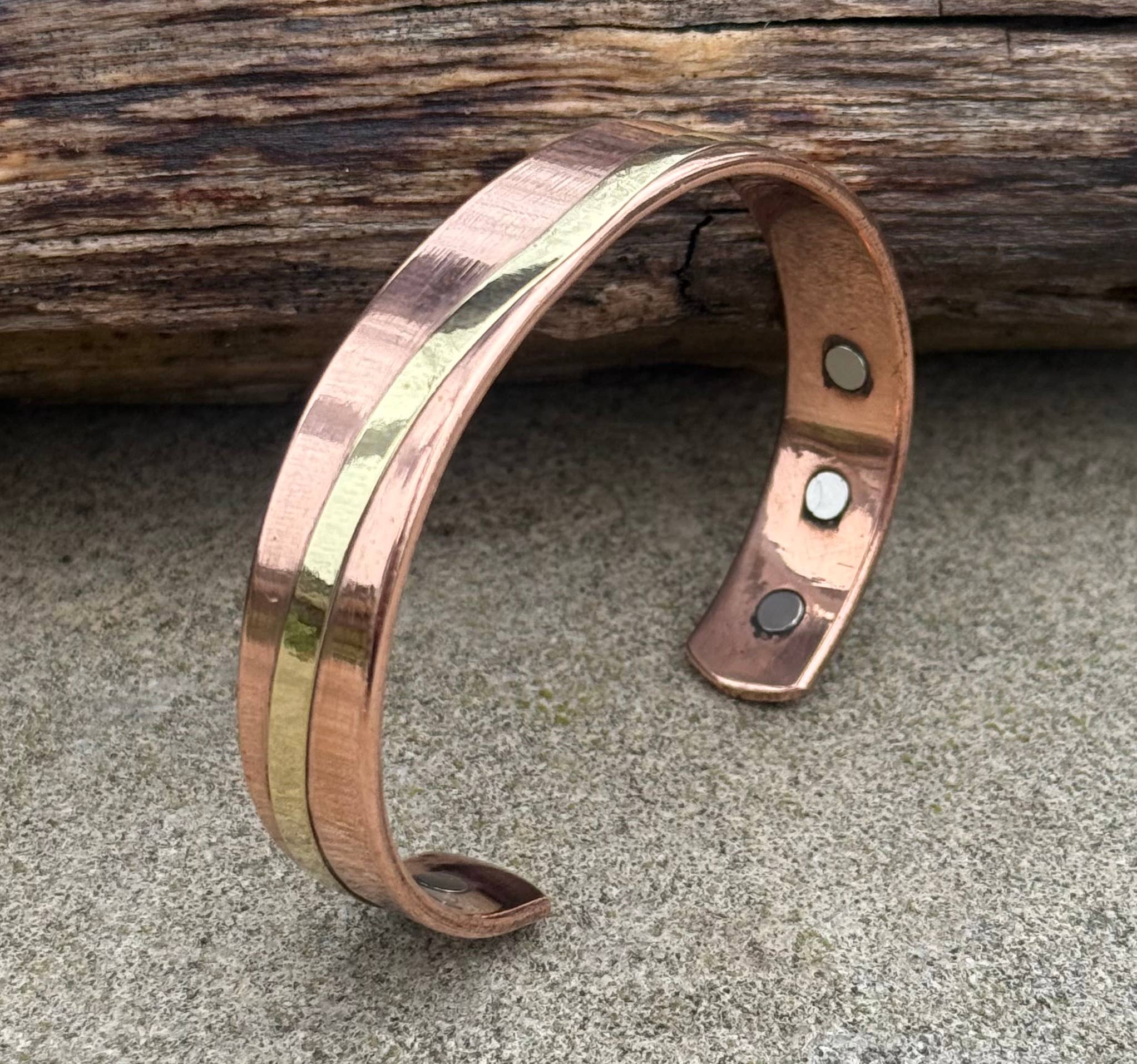 Lungta Imports - Wholesale Cuff Bracelet - Pure Copper 2 Tone Cuff Bracelet for Women and Men1