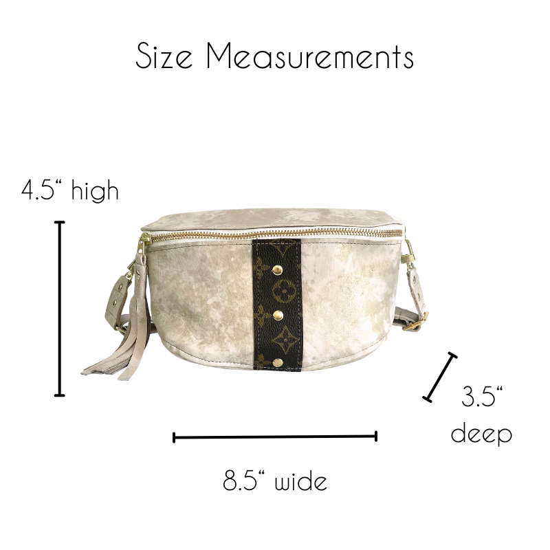 Beaudin - Wholesale Belt Bag - Women's - Britt Belt Bag In Stone Leather | Upcycled LV4