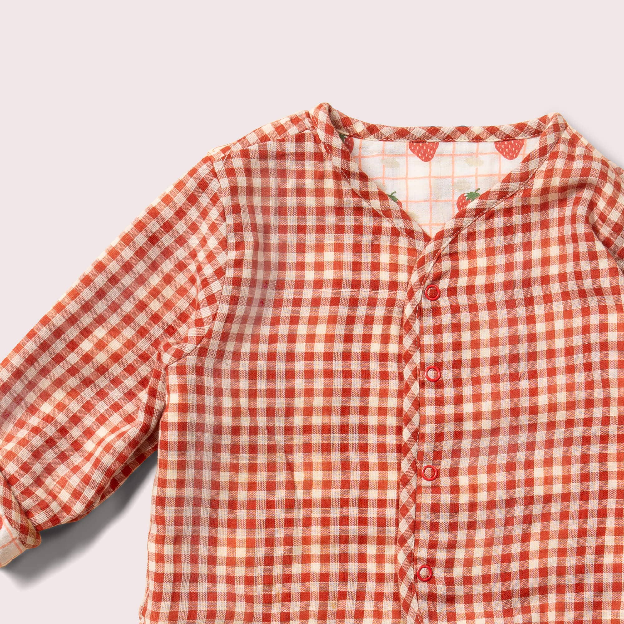 Strawberry Days Reversible Collarless Spring Jacket for wholesale on Faire8