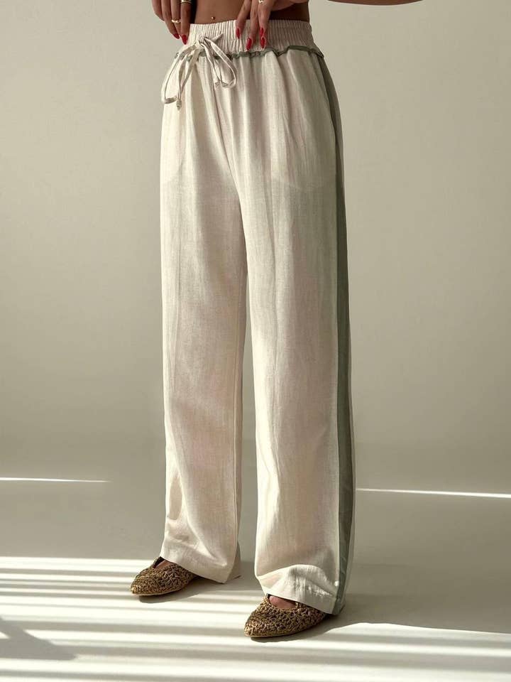 Cotton Track Pants, Side-striped for wholesale by Anaz