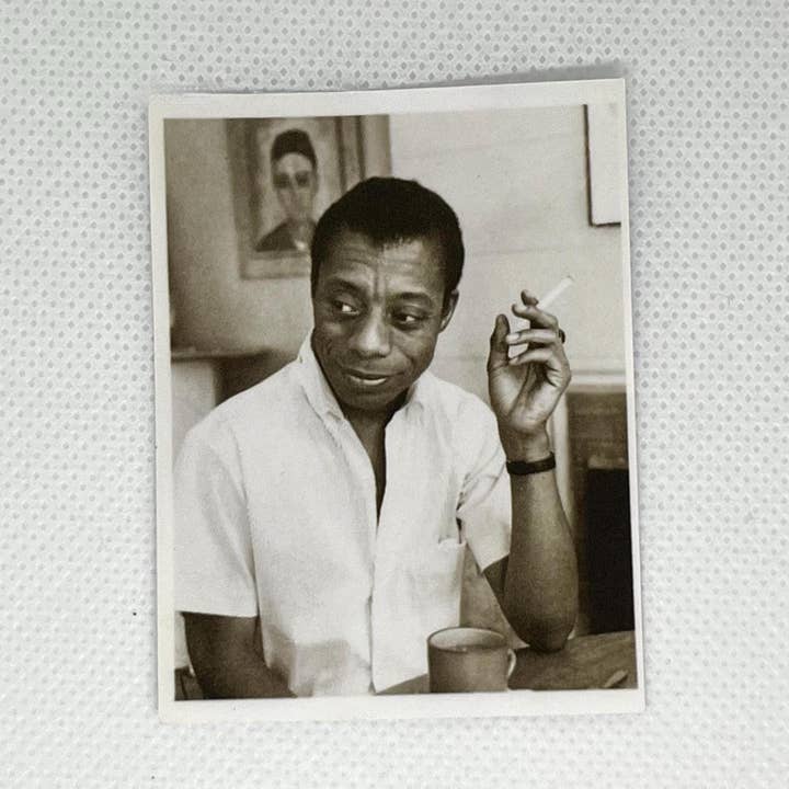 James Baldwin Vintage Sepia Porträtt Vattentät Klistermärke för wholesale av Literary by Ava