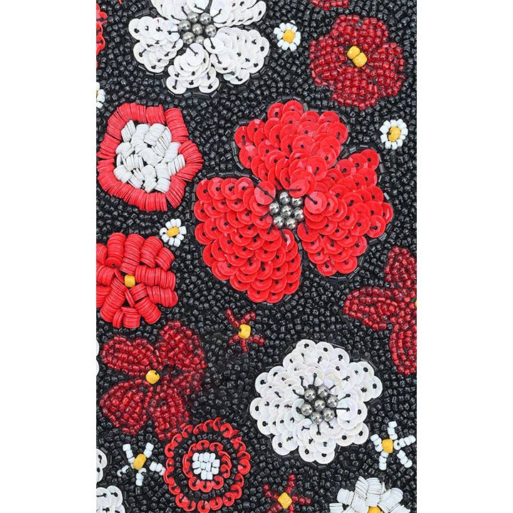 America & Beyond - Wholesale Shoulder Bag - Women's - Scarlet Romance Embellished Shoulder Bag