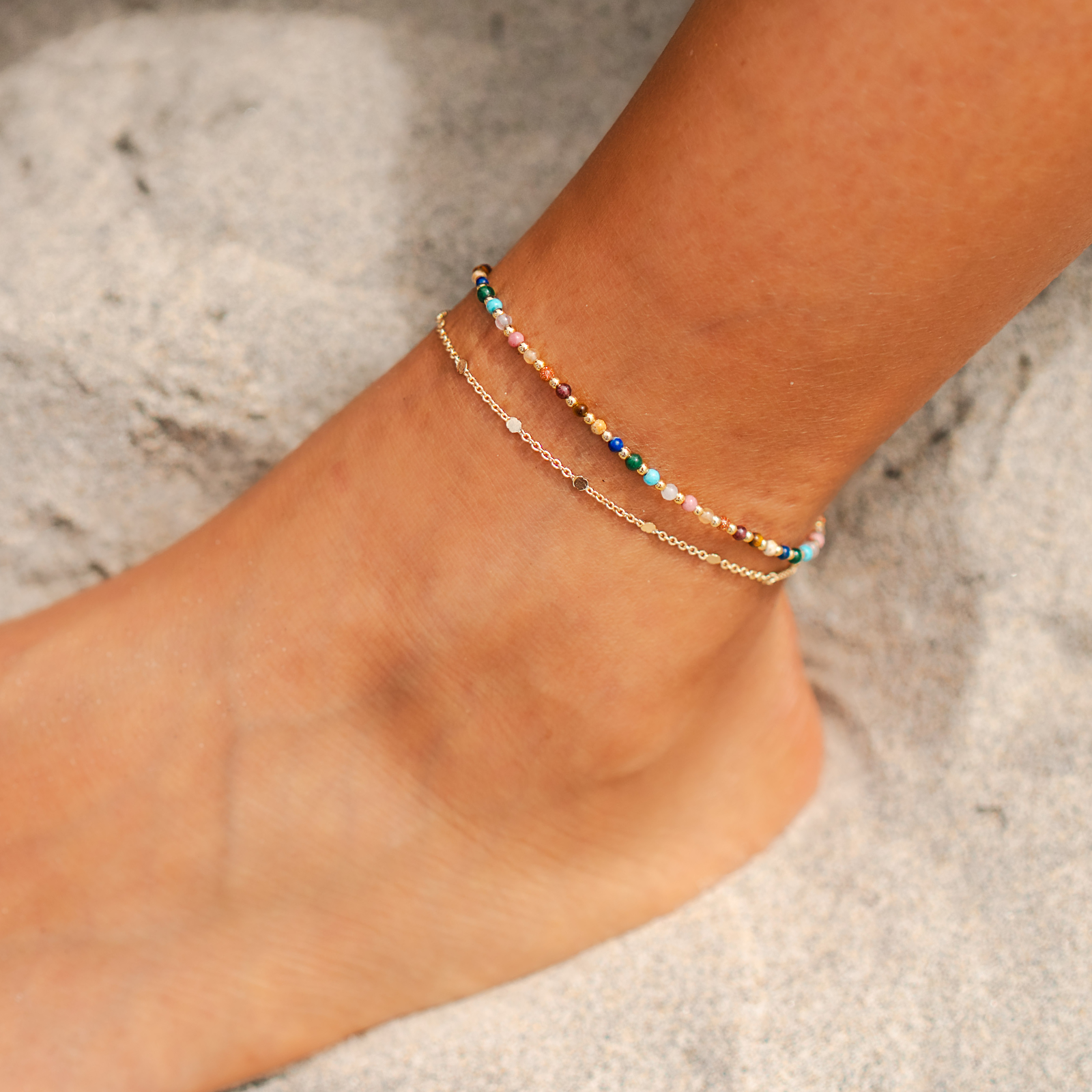 Lotus and Luna - Wholesale Anklet - Circles in the Sand Anklet (Gold)13