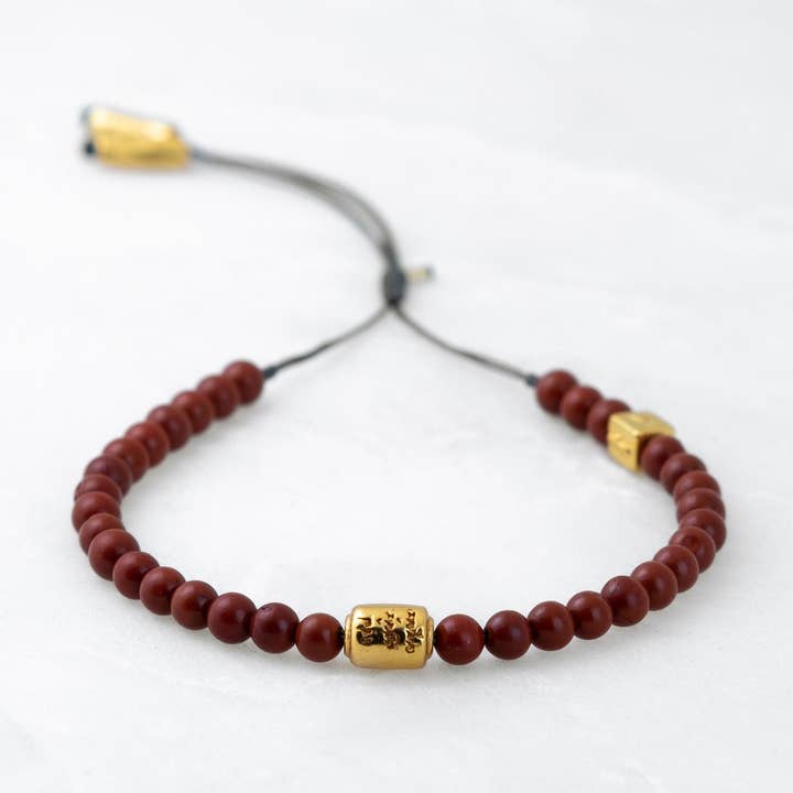 TIBET FÄRG Armband - Jaspis, Gyllene Manikorlo för wholesale av Roseparo