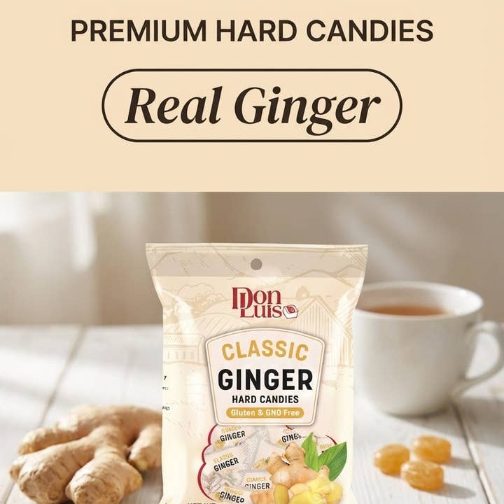Don Luis Ginger Classic Rebuçado Duro 100g 3.5 oz 3 (pacotes) por atacado de Constanza F&B