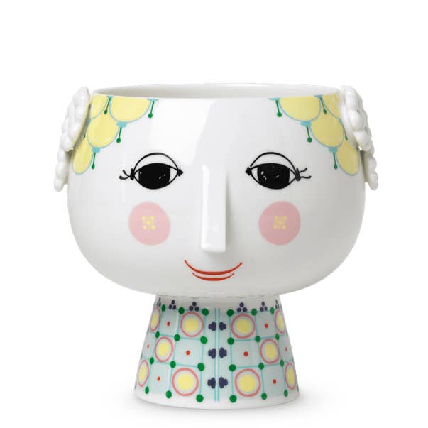Bjørn Wiinblad - Eva - 5.7" Short Base 3D Flowerpot / Vase for wholesale by Danish Design Collective