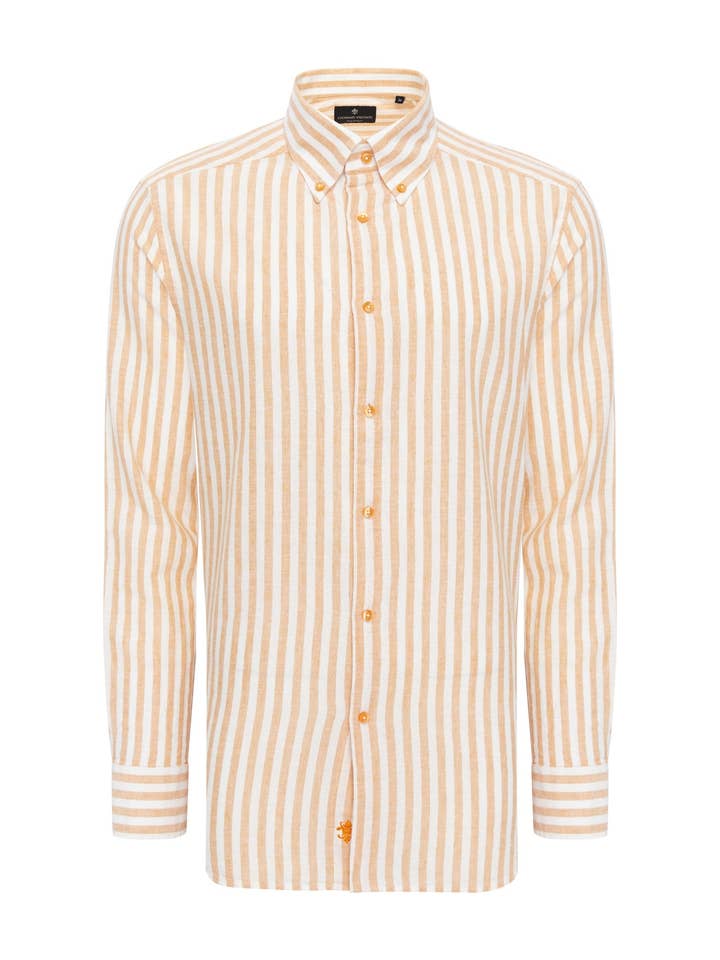 Camisa de Lino Tangerine Vigneti para venta al por mayor de Luchiano Visconti